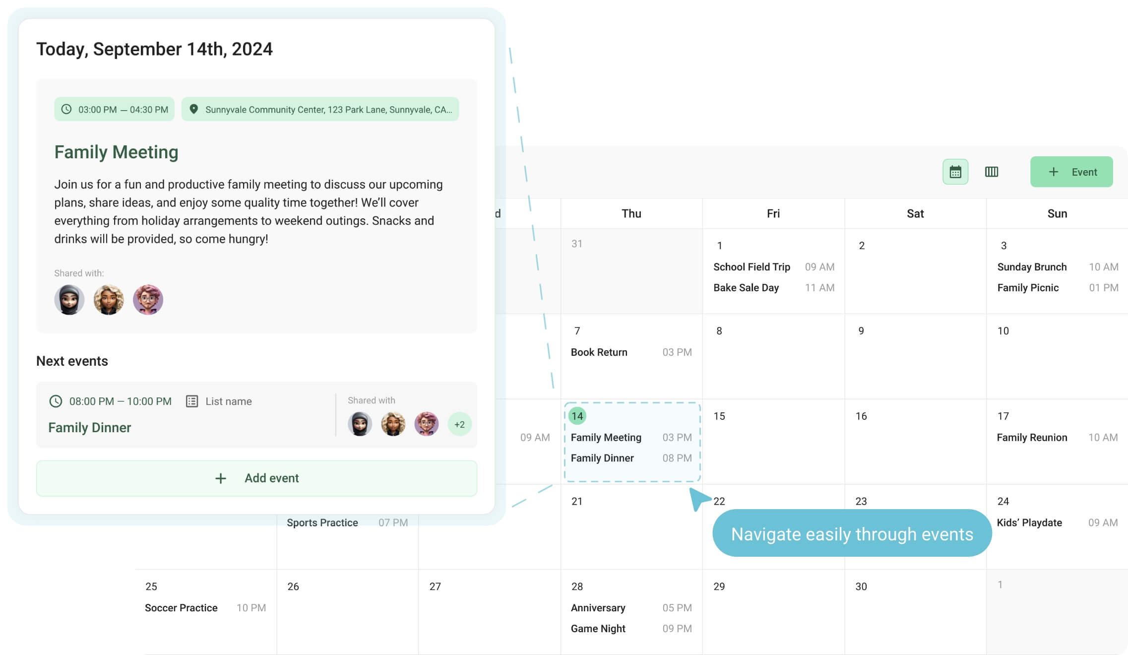 events view